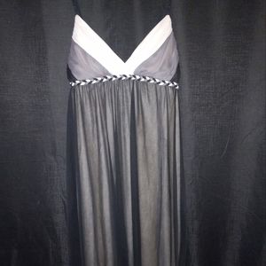 Dress chiffon black/grey